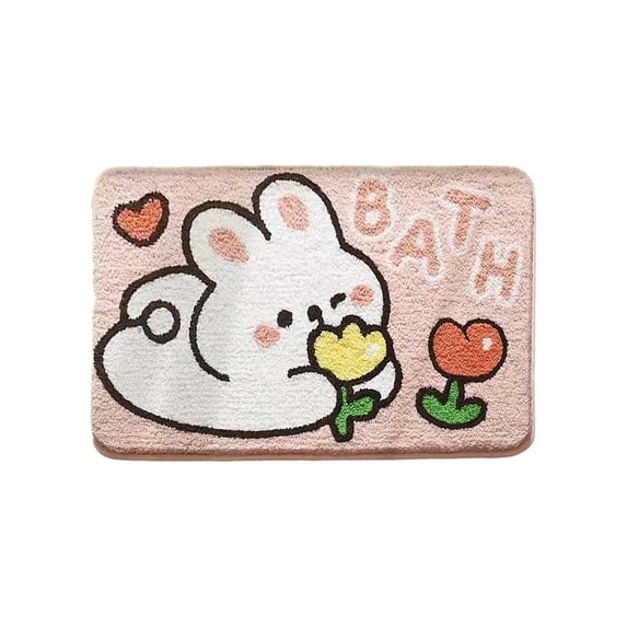 chaungfeng Cute Bath Mat, Bathroom Rug - Soft Area Rug, Absorbent, Non-Slip, Machine Washable, for Pet Lover, Home Decor, 15.7"x23.6"