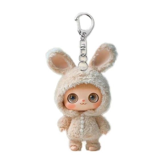 chaungfeng Cute Cartoon Rabbbit Keychain - 2D Flat Acrylic Animal Pendant - for Backpacks, Bags and Cars, Gift for Women