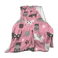 thumbnail image 1 of chaungfeng Cute Cats Pattern Blanket, Fleece Throw Blanket for Couch Sofa, Super Soft and Warm Blankets Yoga Blanket, All Season Use, Cozy, Lightweight, Suitable as a Gift 27.6x39.4 Inches, 1 of 6