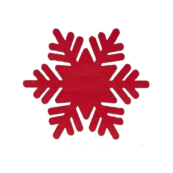 chaungfeng Cutlery Holder Set, Christmas Snowflake Shape Utensil Bag, for Holiday Party, Table Setting, Christmas Gift Exchange