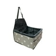 thumbnail image 1 of chaungfeng Dog Car Seat, Foldable Dog Car Booster Seat Waterproof Thickened Plush Travel Bag with Non Slide Belt for Small to Medium Dogs, Puppies, and Pets - Footprint Gray, 1 of 6