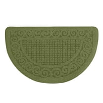 chaungfeng Door Mat 15.7"x24.8",Non Slip Machine Washable Entryway Rug for Front/Back Door,Half Circle Absorbent Low Profile Entrance Floor Mat for Muddy Wet Shoes and Paws
