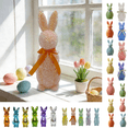 thumbnail image 1 of chaungfeng Easter Bunny Decorations, 13 Inch Glitter Foam Bunny Figurine Easter Flocking Rabbit Tabletop Ornament for Farmhouse Home Decor, 1 of 6