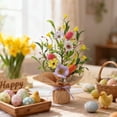 thumbnail image 1 of chaungfeng Easter Egg Artificial Tree Tabletop Decorations, 16 Inch Fake Spring Bonsai Tree with Carrot Berry Flower Ornaments for Indoor Outdoor Home Party Table Centerpiece Decor, 1 of 6
