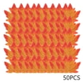 thumbnail image 1 of chaungfeng Fall Leaves Fake Artificial Maple Leaf Leaves for Table Home Crafts, Fall Party Wedding Halloween Autumn Thanksgiving Table Decorations Indoor 50pcs Orange, 1 of 6