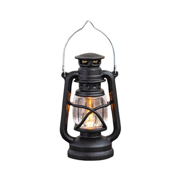 chaungfeng Farmhouse Rustic Accent Kerosene Electric Lantern, Oil Lamp with LED Bulb, Nightstand Table Light Study Room 3.14 Inches Tall Cabin Kitchen Winery Restaurant Bar