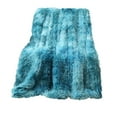 thumbnail image 1 of chaungfeng Faux Fur Throw Blanket, Blue Soft 51"x63" Fluffy Bed Blanket, Cozy Shaggy Plush Decorative Couch Throw, Cute Furry Fuzzy Lap Blanket for Women Men Gift, 1 of 6