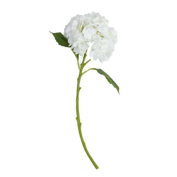 chaungfeng Faux Hydrangea Bundle, White, 19"