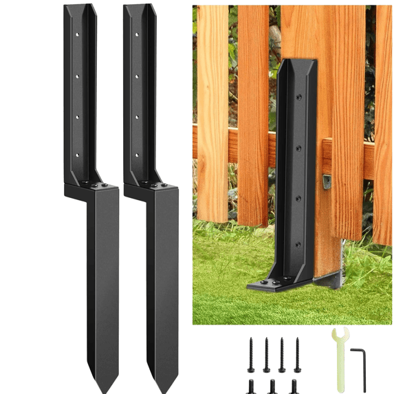 chaungfeng Fence Post Repair Kit - Quick Fix Broken/Leaning Wood Posts ...