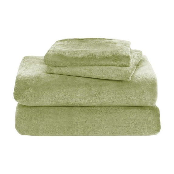 chaungfeng Flannel Sheets - Super Soft Fleece Sheets Set Fluffy Extra Plush,Cozy Warm Antis Statics Non Pilling Fuzzy, 2 Piece(Include Flat Sheet 59.1"x78.7", Pillowcase 29.1"x18.9")