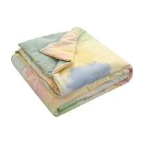 chaungfeng Floral Print Cooling Comforter, 78.74"×59.06" Lightweight Cotton Throw Blanket, Breathable Summer Quilt, Cold Touch Fabric Absorbs Body Heat for Night Sweats Sleeping