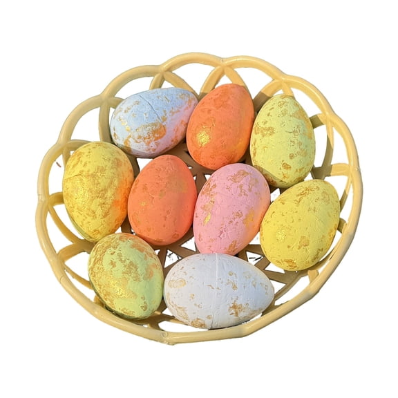 chaungfeng Foam Easter Eggs DIY Crafts Eggs, Creative Easter Decoration for Weddings Photo Props Party Festivals Easter Decorations, 9 Eggs