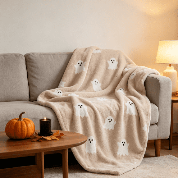 chaungfeng Halloween Blanket - Halloween Throw Blankets for Women - Flannel Fleece Blankets for Bedroom Living Room Couch Sofa Bed Chair Decor, Halloween Decorations Blanket 27x39in