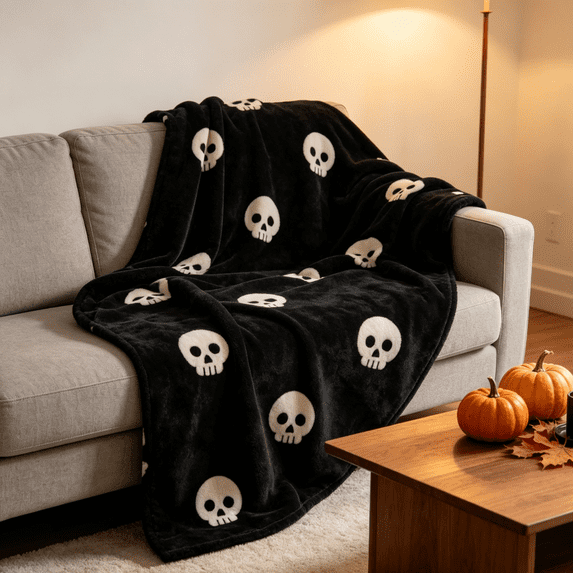 chaungfeng Halloween Blanket - Halloween Throw Blankets for Women - Flannel Fleece Blankets for Bedroom Living Room Couch Sofa Bed Chair Decor, Halloween Decorations Blanket 27x39in