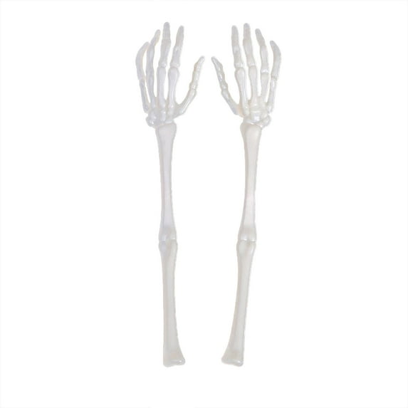 chaungfeng Halloween Skeleton Stakes Decorations: 2 Piece 12.6 Spooky Plastic Scary Arm Hands Stakes for Garden Halloween Decor