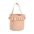 thumbnail image 1 of chaungfeng Halloween Woven Checkered Basket with Tassel Decor - Rustic Handheld Harvest Basket for Fall Home Decor, Party Display & Seasonal Arrangements (8.85"x9.25"), 1 of 6