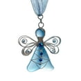 thumbnail image 1 of chaungfeng Handmade Sea Glass Angel Ornament, Charming Sea Glass Angel Christmas Pendant , Hand Silver Wire Wrapped Angel Christmas Decor with Rope, Xmas Holiday Decor Gift (Blue), 1 of 7