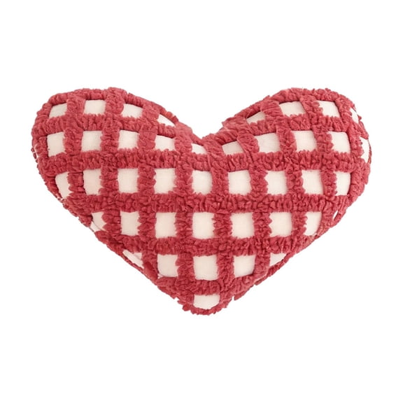 chaungfeng Heart Pillow, Soft Plush Heart Shaped Pillow for Couch & Bed Home Decorative Throw Pillows for Bedroom Living Room Valentine's Day Gifts (Red, S-7.8" x 11.8")