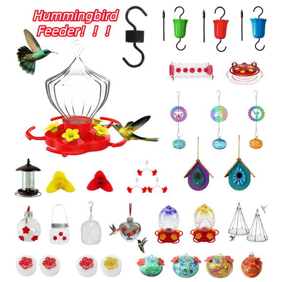 chaungfeng Humming Feeder, Manually Blowing Hummingbird Feeder Plastic