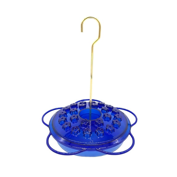 chaungfeng Hummingbird Feeders for Outdoors Ant Bee Proof Leak-Proof, with Built-in Moat Hanging Flower Shaped Hooked Hummingbird Feeder with Feeding Ports, Easy to Clean and Refill