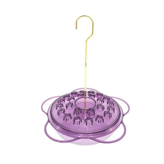 chaungfeng Hummingbird Feeders for Outdoors Ant Bee Proof Leak-Proof, with Built-in Moat Hanging Flower Shaped Hooked Hummingbird Feeder with Feeding Ports, Easy to Clean and Refill