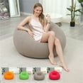 thumbnail image 1 of chaungfeng Inflatable Lazy Sofa Chairs, 43.3 in Inflatable Bean Bag Chairs Set, Portable Inflatable Chair for Adults, Indoor Outdoor Lounging, Gray, 1 of 4