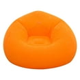 thumbnail image 1 of chaungfeng Inflatable Lazy Sofa Chairs, 43.3 in Inflatable Bean Bag Chairs Set, Portable Inflatable Chair for Adults, Indoor Outdoor Lounging, Orange, 1 of 5