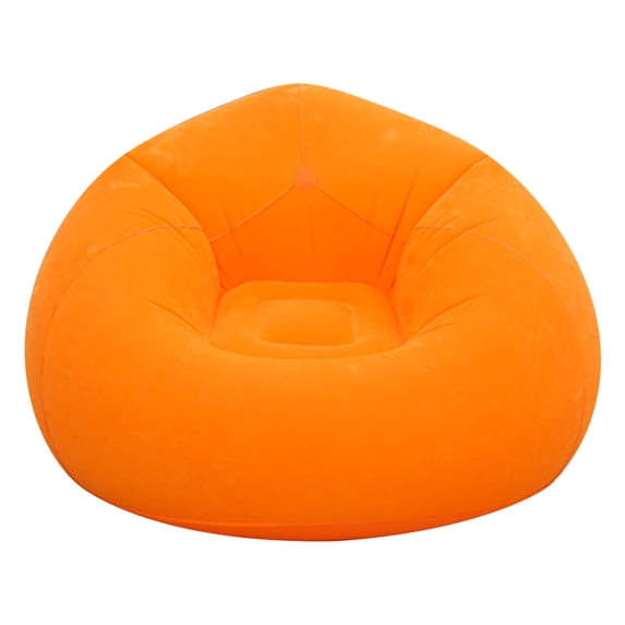 chaungfeng Inflatable Lazy Sofa Chairs, 43.3 in Inflatable Bean Bag Chairs Set, Portable Inflatable Chair for Adults, Indoor Outdoor Lounging, Orange