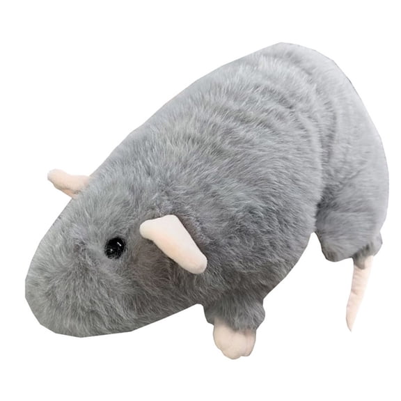 chaungfeng Jumbo Rat Plush Pillow - 13.78 Inch Soft Stuffed Animal with Ultra-Soft Plush Fabric, Cute Cartoon Design for Bed, Sofa, and Room Decor (Gray)