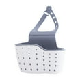 thumbnail image 1 of chaungfeng Kitchen Sink Caddy, Sponge Holder Plastic Soap Holder, Hanging Ajustable Strap Faucet Caddy with Drain Holes for Drying (3.3"x8.3"), 1 of 7