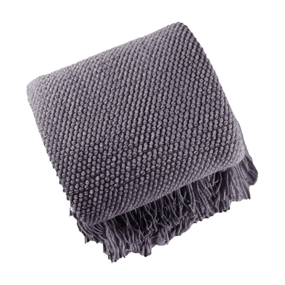 chaungfeng Knitted Throw Blanket with Tassels, Bubble Textured Soft Blanket Lightweight Warm Throw Blanket for Couch Cover Home Decor,All Season Use (50x71.65 Inches)