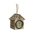 thumbnail image 1 of chaungfeng LED Mini Wooden House Ornament, Christmas Tree Hanging Decoration with Lights, for Holiday Display, Scene Arrangement, 2.8x2x3.15 Inches, 1 of 6
