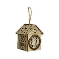 thumbnail image 1 of chaungfeng LED Mini Wooden House Ornament, Christmas Tree Hanging Decoration with Lights, for Holiday Display, Scene Arrangement, 2.8x2x3.15 Inches, 1 of 6