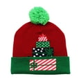 thumbnail image 1 of chaungfeng LED Santa Hat, Light Up Knitted Christmas Hat for Women Men, Warm Ear Protection Woolen Hat Winter Cap for Party, Gift, Event, Holiday, Indoor Outdoor, 1 of 6