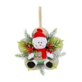 thumbnail image 1 of chaungfeng Large Snowman Ornaments, 11inch Snowman Figurine Hanging Decorations with Flower-Shaped Back Panel, Berries and Pine Needles for Holiday Xmas Door Wall Tree Decor, 1 of 6