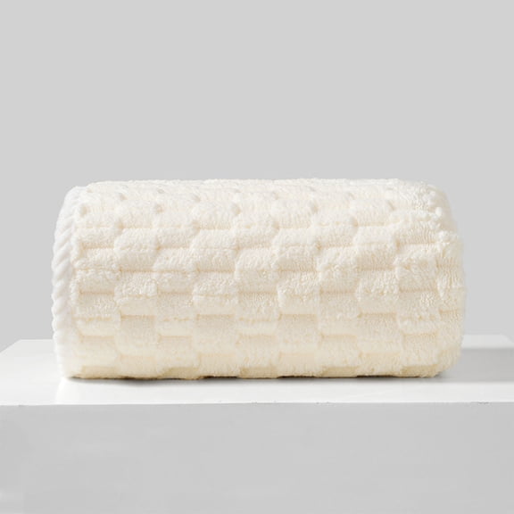 chaungfeng Large Thickened Bath Sheet ,Ultra Soft Fluffy Towel27.6”x 55.1”, Premium Fleece Blanket Bathroom Towel Highly Absorbent Quick Dry Shower Towel for Home Adults Bathroom,Hotel,Spa