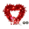 thumbnail image 1 of chaungfeng Lighted Valentine Heart Wreath,12.9 in Red Heart Shaped Tinsel Wreath with LED Lights,Foil Hearts and Love Sign,Red Valentine's Wreath for Front Door Decoration (Gnome), 1 of 6