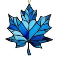 thumbnail image 1 of chaungfeng Maple Leaf Stained Glass Window Hanging,Christmas Maple Leaf Ornament,Fall Leaf Decorations Window Wall Hanging Ornament,for Fall Thanksgiving Festival Party Supplies(3.4"x3.9"), 1 of 6