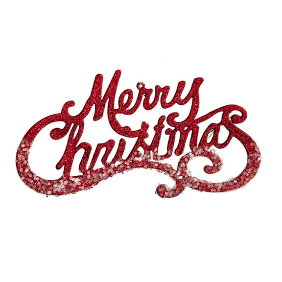chaungfeng Merry Christmas Letter Sign for Christmas Tree, 7.9 脳 4.1 Inch Glitter Plastic Merry Christmas Hanging Craft Ornaments for Holiday Wreath Home Door Wall Art Decorations