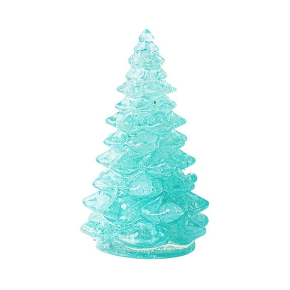 chaungfeng Mini Christmas Tree Figurine, Desktop Resin Crystal Decoration and Gifts, for Festival Decor, Party Display 1.3x2.3 Inches