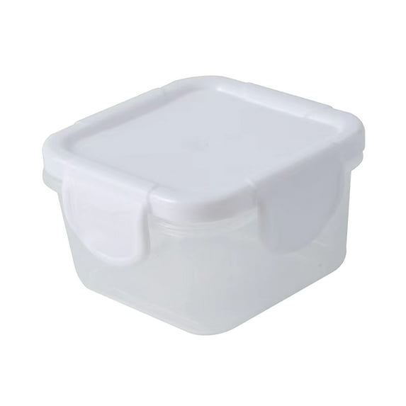 chaungfeng Mini Square Fresh Box with Leakproof Lids, Transparent Thickened Thermal Box Condiment Sauce Containers, Airtight Freezer Storage, Dishwasher and Microwave Safe (2.4"x2.4"x1.6")