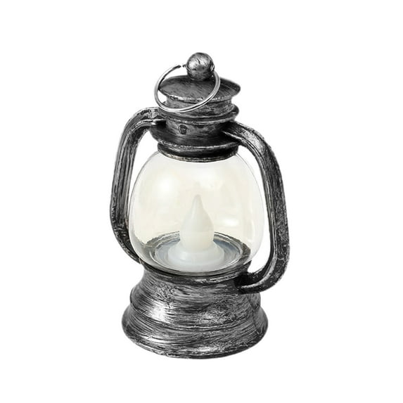 chaungfeng Mini Vintage Lantern Decor, Western Lantern Table Centerpiece, Small Plastic Hanging Lamp Ornaments for Wedding Halloween Christmas Party Home Decor (2.7"x4.3")