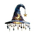 thumbnail image 1 of chaungfeng Moonlight Witch Window Hanging Suncatcher, Halloween Ornament, Acrylic Stained Glass Witch Sun Catcher, Hangings Windows Wall Doors, for Friends and Family (S, M, L), 1 of 8