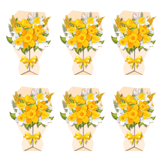 chaungfeng Mothers Day Card,Happy Mother’s Day Card,Greeting Card for Mom Wife Grandma,6.7in Flower Bouquet Cards from Daughter, Son, Husband