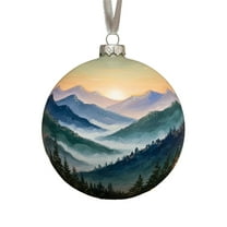 chaungfeng Natural Wonders Series Christmas Ball Pendant, 3.14 Inches Flat Acrylic Ornaments Christmas Tree Decorations for Xmas Tree, Wreath, Garland, Holiday Party Decor, Gift