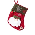 thumbnail image 1 of chaungfeng Personalized Christmas Stocking, 7.6" Small Christmas Stockings with Santa,Snowman,Reindeer,Dog, Festive Stockings for Mantel Decor, Candy Gift Bags for Holiday Season Decor, 1 of 5