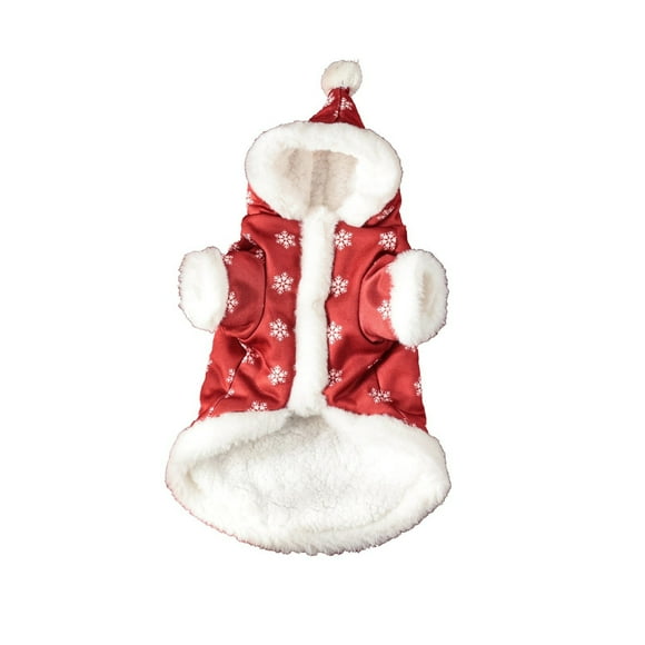 chaungfeng Pet Winter Clothing, Dog Christmas Costume, Plush Warm Outfit, for Puppy, Holiday, Celebration