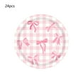 thumbnail image 1 of chaungfeng Pink Bow Decorations Party Supplies, 24pc 9 Inch Pink Bow Disposable Paper Plates Bow Theme Tableware Party Supplies for Girls Women, for Birthday Valentines Day Decor, 1 of 6