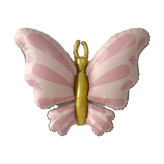 chaungfeng Pink Butterfly Balloons, 35 x 28 Inch Foil Mylar Balloons for Butterfly Themed Party Wedding Birthday Festival Party Decoration (Pink-1pcs)