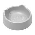thumbnail image 1 of chaungfeng Plastic Cat Bowls with Paw Pattern, Dog Food Dish for Large Dogs, Water Bowl for Cats to Protects the Neck, for Small Dog, Fat Faced Cat, Kitten (Gray, 1 Pack), 1 of 6